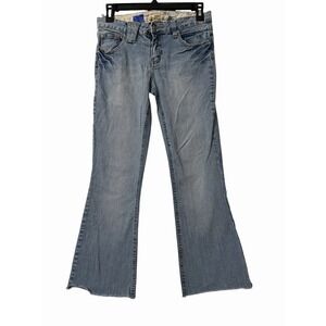 Mudd Bootcut Jeans Low Rise Flare Size 9 Raw Hem Vintage Y2K